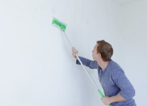 If you Swiffer your walls before painting, you can remove dirt and grime easily